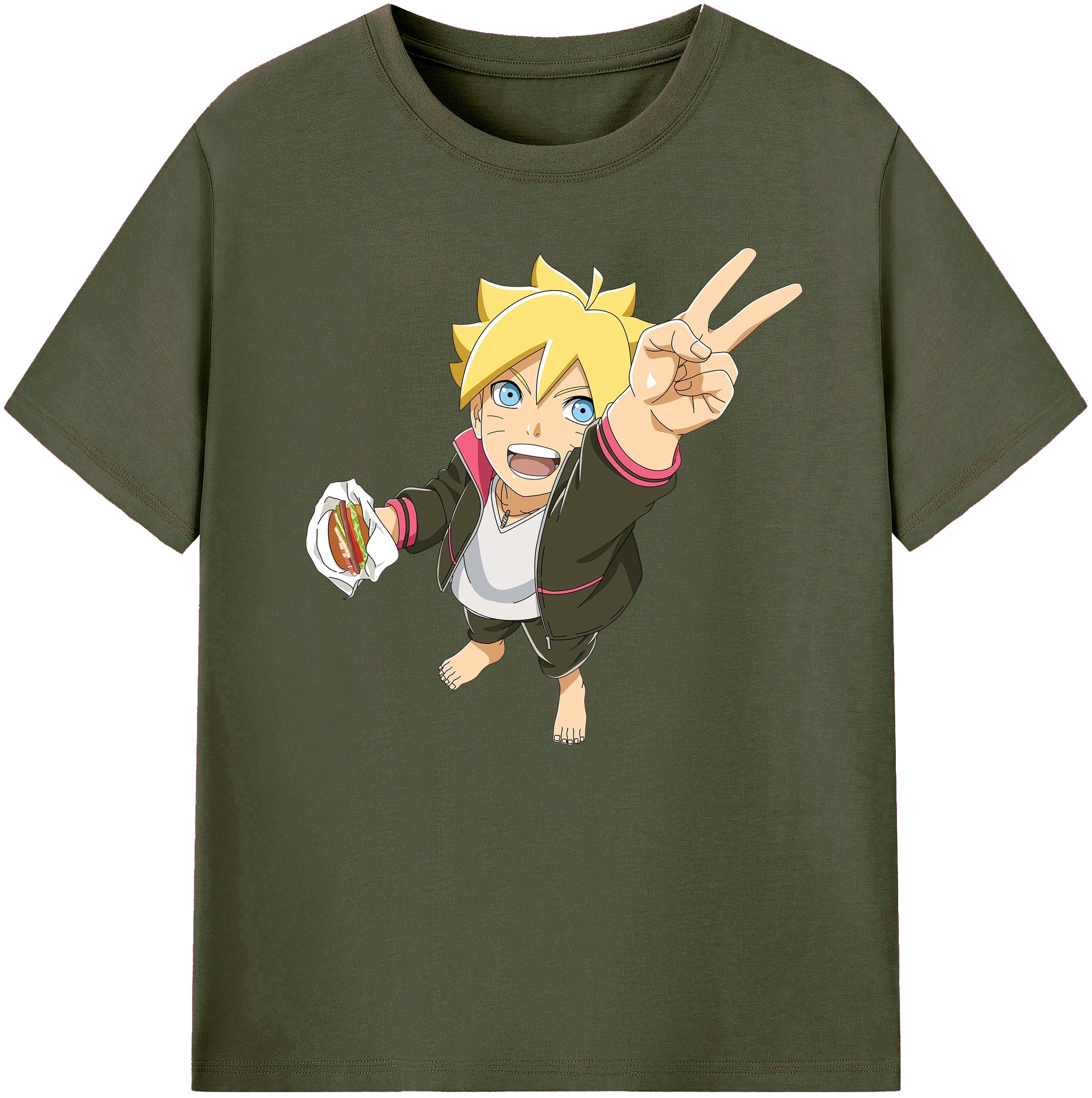 （画像用） NARUTO -ナルト- うずまき ボルト Uzumaki Boruto 綿100％ メンズ半袖Tシャツ｜肌触りやわらか＆通気性